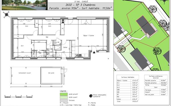 Maison à vendre    4 pièces • 111,50 m2 Évreux