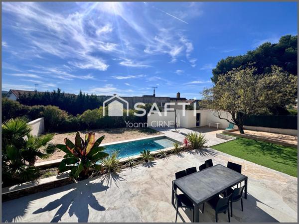 Maison familiale T6 210 m² rénovés avec jardin, piscine et garage