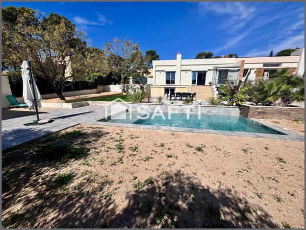 Maison familiale T6 210 m² rénovés avec jardin, piscine et garage