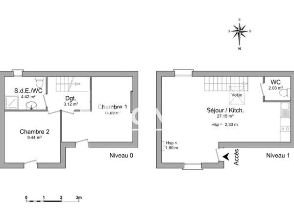 Location Appartement 3 pièces 57.85 m² - 27 RUE DE JANEAU Bordeaux 33000