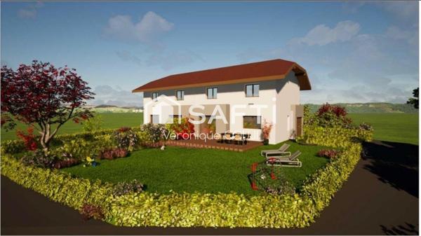 Terrain  avec projet de construction au calme a Perrignier