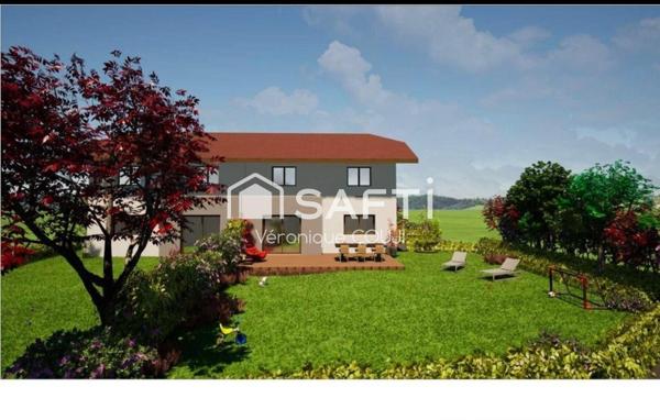 Terrain  avec projet de construction au calme a Perrignier