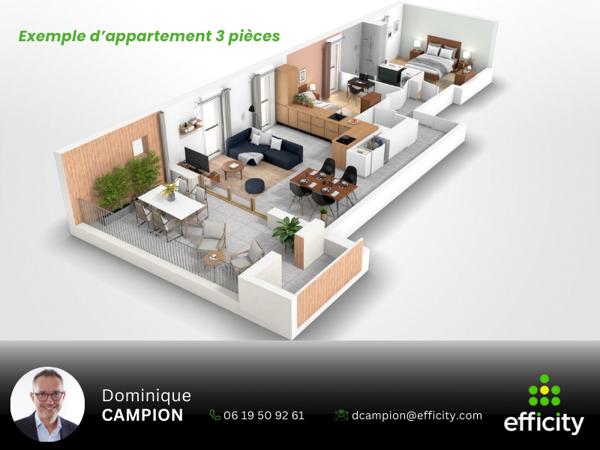 Appartement 3 pièces - 73 m²