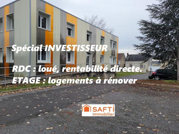 IMMEUBLE RAPPORT +Jardin+Parkings (+50% à rénover)