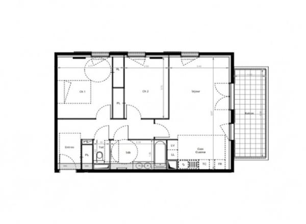 Vente appartement La roquette sur siagne, 64m² 3 pièces 329 800€ avec garage