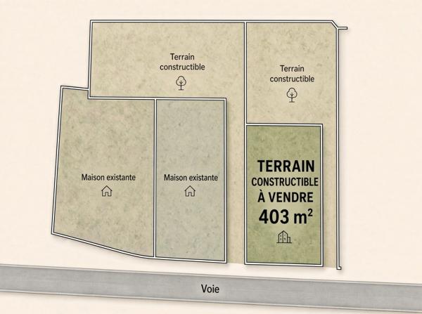 Terrain à vendre 403 m², Vair-sur-Loire (44)