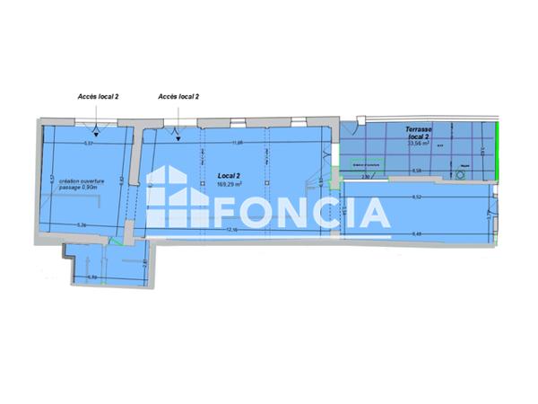Location Local commercial 3 pièces 169.29 m² - Tounefeuille 31170