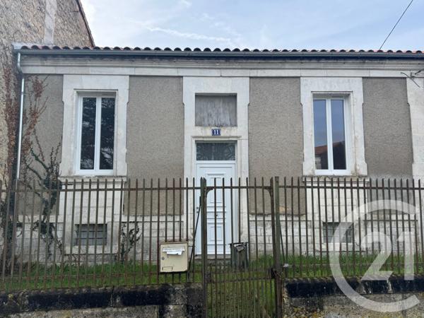 Maison à vendre  3 pièces - 62 m2 RUELLE SUR TOUVRE - 16