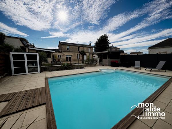 Maison en pierre 162m² 4 chambres COUTRAS CENTRE