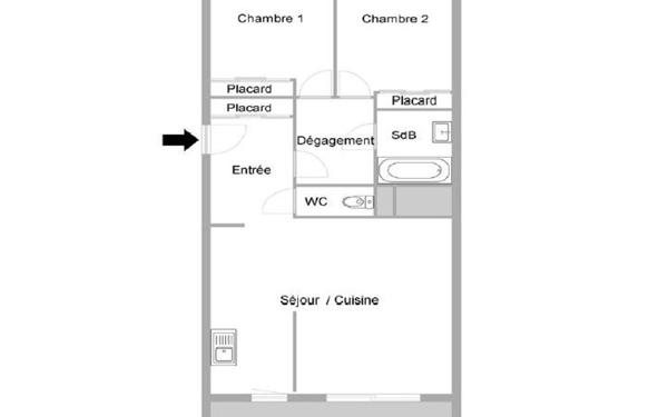 Appartement à vendre    3 pièces • 64,02 m2 Le Cannet