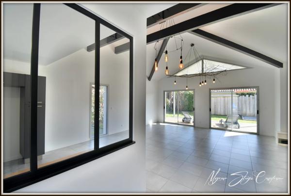 VILLA D'ARCHITECTE DE PLAIN PIED à vendre 6 pièces (40) DE 135 M² ENTRE FORET ET OCEAN