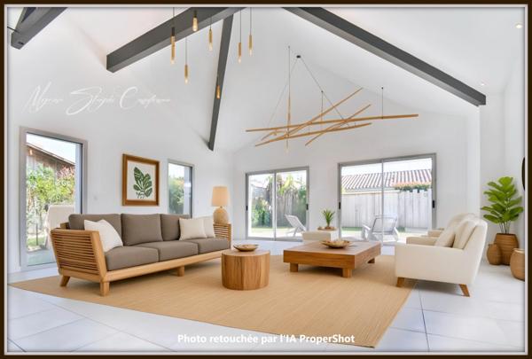 VILLA D'ARCHITECTE DE PLAIN PIED à vendre 6 pièces (40) DE 135 M² ENTRE FORET ET OCEAN