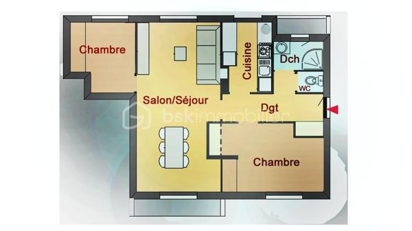 Appartement F4 de 63,54 m² – Idéal Habitation ou Investissement
Découvrez cet appartement de type F4 d'une superficie de 63,54 m², situé au deuxième étage d'une résidence calme (sans ascenseur). Particulièrement fonctionnel et idéalement agencé, ce bien bénéficie d'un système de chauffage électrique moderne équipé de radiateurs à fluide caloporteur basse consommation.
Composition actuelle du bien :
•	Entrée et dégagement : Un hall d'accueil pratique et fonctionnel, desservant parfaitement l'ensemble des pièces de vie. 
•	Salon / Séjour : Une belle pièce de vie lumineuse, spacieuse et conviviale, idéale pour vos moments de détente en famille ou entre amis. 
•	Cuisine : Une cuisine équipée indépendante, pratique et bien agencée. 
•	Espace Nuit : Deux chambres confortables offrant de belles perspectives de rangement et d'aménagement. 
•	Sanitaires : Une salle d'eau ainsi qu'un WC indépendant pour plus de praticité au quotidien. 
•	Espaces extérieurs : un balcon, ainsi que d'une loggia très pratique située du côté salle d'eau, idéale pour étendre le linge ou aménager un espace buanderie. 
 Potentiel d'aménagement et de personnalisation (travaux possibles) :
Ce bien offre des possibilités d'évolution selon vos besoins et vos envies :
•	Possibilité de créer facilement une 3ème chambre à la place du séjour.
•	Possibilité d'ouvrir la cloison entre la cuisine et le salon pour créer une grande pièce de vie ouverte et moderne.
•	Réaménagement envisageable de la salle d'eau pour un confort encore plus appréciable.
Caractéristiques principales :
•	Type de bien : Appartement F4 
•	Superficie carrez : 63,54 m² 
•	Étage : 2ème étage (sans ascenseur) 
•	Chauffage : Électrique (radiateurs à fluide caloporteur basse consommation) 
•	Charges de copropriété : 1 320 € / an
Pour tout renseignement complémentaire ou pour organiser une visite, n'hésitez pas à nous contacter dès maintenant !