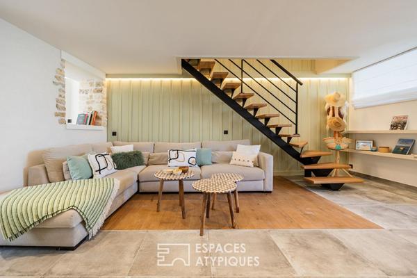 Ancienne épicerie devenue refuge de prestige près de la plage