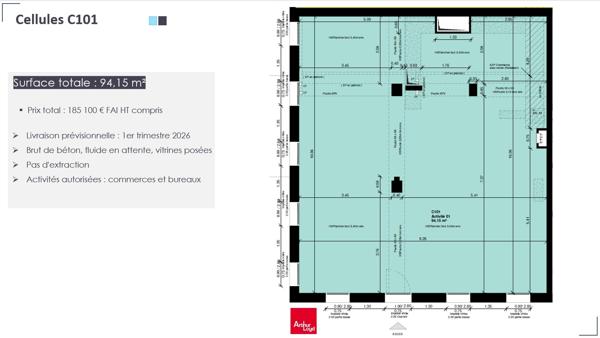 BUREAUX A VENDRE - LES JARDINS DE FLEURY