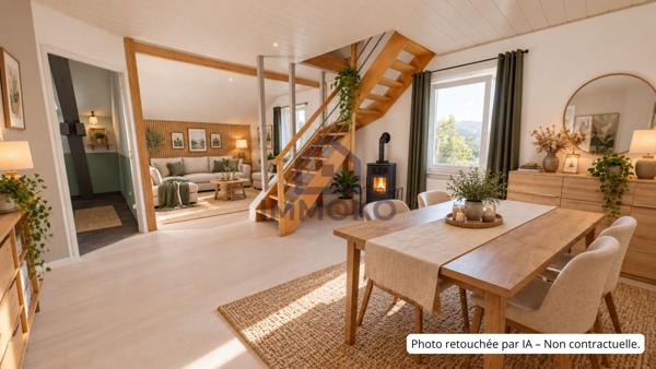 Grand Duplex F4 sur Mandeure avec jardin, cave, place de parking et garage