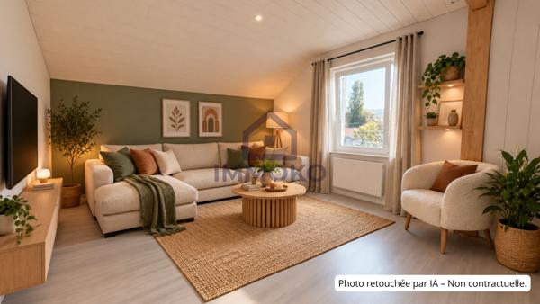 Grand Duplex F4 sur Mandeure avec jardin, cave, place de parking et garage