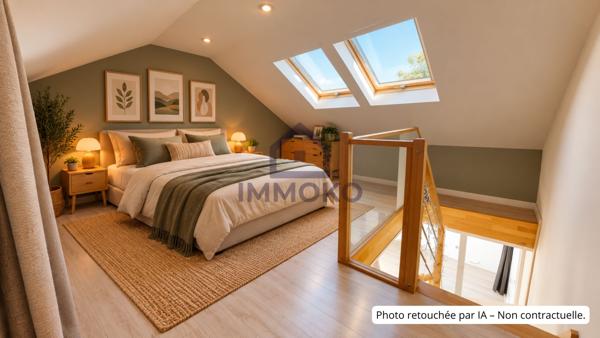 Grand Duplex F4 sur Mandeure avec jardin, cave, place de parking et garage