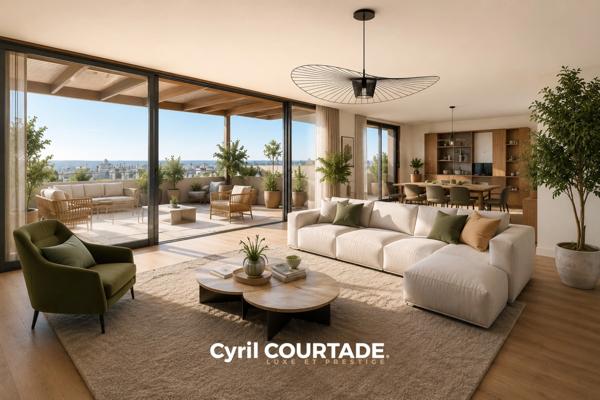 Montpellier, Dpt Hérault (34), Appartement Rooftop d'exception de 120 m². Terrasse 116 m²