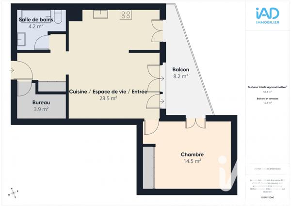 Appartement à vendre 2 pièces 51 m² Essey-lès-Nancy