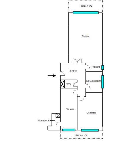 Appartement à vendre 2 pièces 67 m² Nice