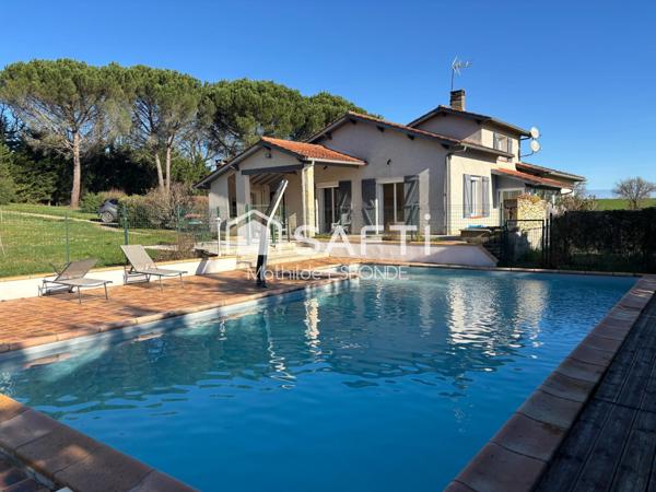 Maison de campagne avec piscine et garage