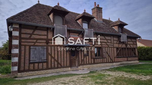 Maison champenoise – 185 m² – Terrain 2 789 m² – Grange-L’Évêque (10 min de Troyes)