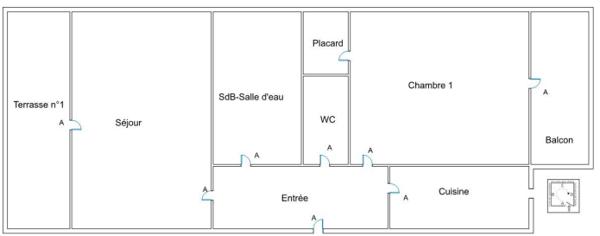Appartement 2 pièces - 52 m²