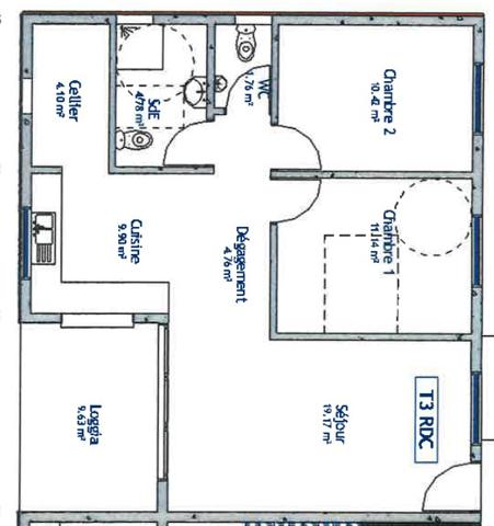 APPARTEMENT DUPLEX T3 NEUF AVEC TERRASSE À STOUPAN