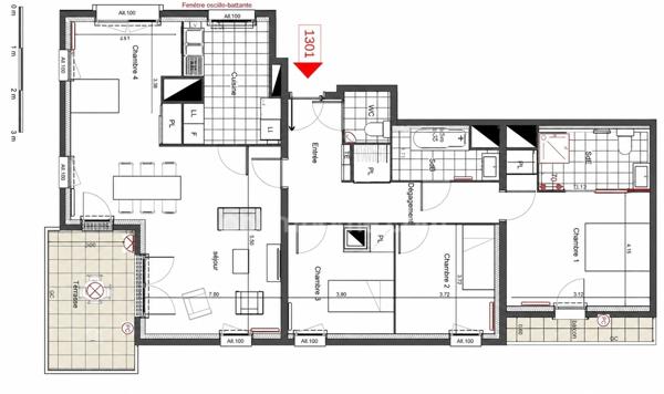 AUBERVILLIERS (93) - FRONT POPULAIRE - 5 PIECES - 3 CHAMBRES - 110M2 - BEAUX VOLUMES - LUMINEUX - ETAGE ELEVE - VUE DEGAGEE - TERRASSE - BALCON - LIGNE 12 - CAVE - PARKING -