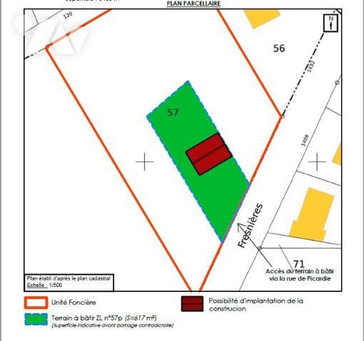 Terrain à bâtir sur la commune de Canny sur matz (60310)