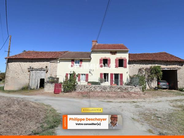 Maison de 166 m² - 9 pièces - 5 chambres - 3 Granges + dépendances - parcelle Terrain 5 184 m² DOMPIERRE LES EGLISES (87)