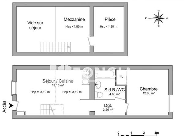 Location Appartement meublé 2 pièces 39.82 m² - 81/83 AVENUE PIERRE CORNEILLE Pessac 33600
