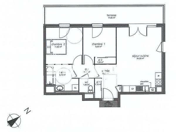 Location Appartement 3 pièces 63.15 m² - ALLEE DES TROUBADOURS Chevigny Saint Sauveur 21800