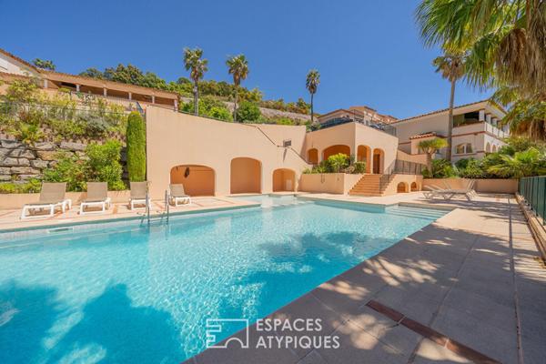 Duplex sur le Golf, avec terrasses et aperçu mer