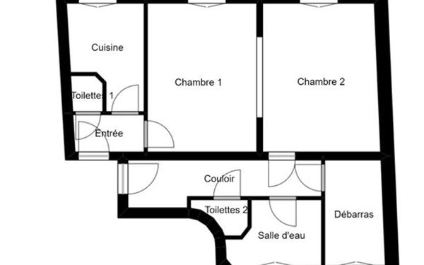 Appartement à vendre    2 pièces • 39,89 m2 Clichy