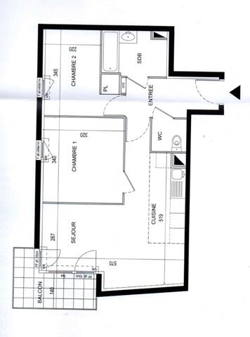 Appartement à vendre 3 pièces 55 m² Vitry-sur-Seine