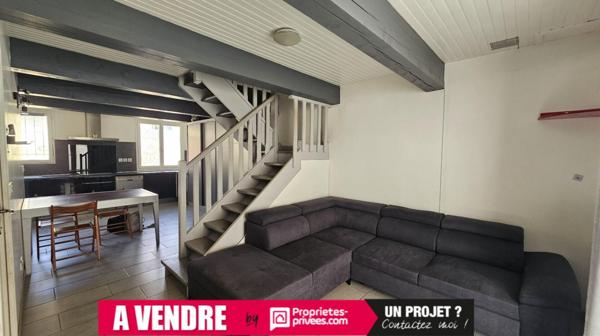 MAISON DE VILLE 3 FACES DE 70 M² AVEC  GRANDGARAGE ET TERRASSE