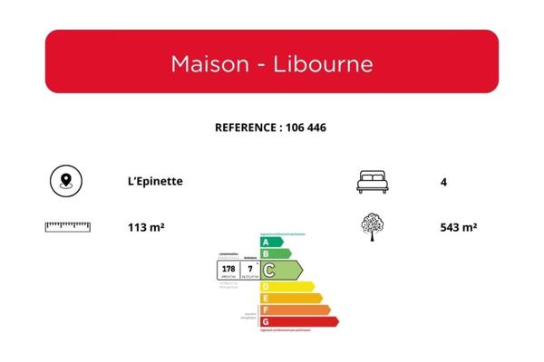 Maison à vendre 6 pièces de 113 m²