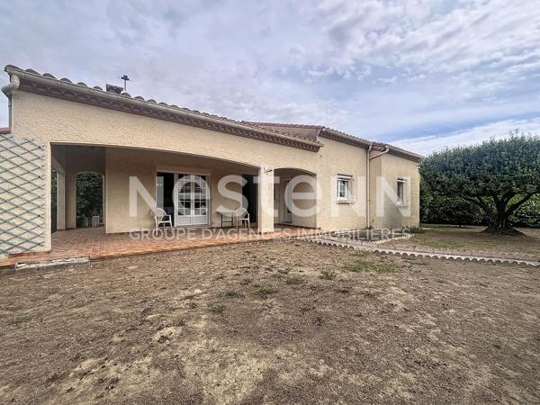 Villelongue De La Salanque - A VENDRE Villa Plain pied en 4 faces de 6 pièces avec jardin et garage