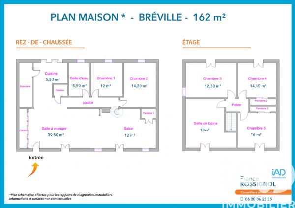 Maison à vendre 7 pièces 162 m² Bréville