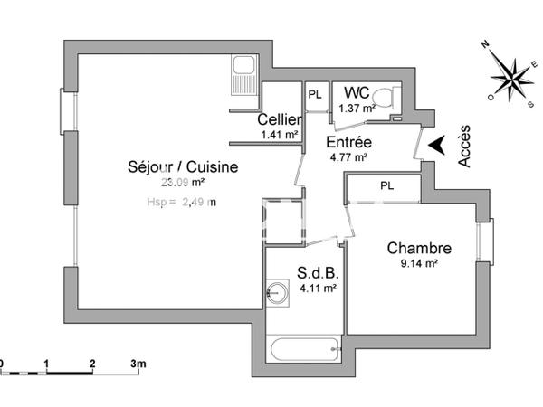 Location Appartement 2 pièces 43.05 m² - 47 192 RUE FRANCOISE LAPEYRE Cahors 46000