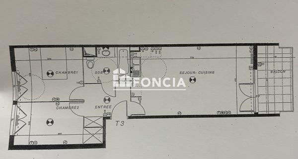 À vendre Appartement 3 pièces 62.38 m² - Marseille 13008