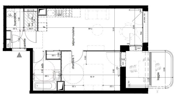 Appartement à vendre 2 pièces 44 m² Annecy