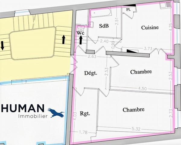 Appartement à vendre |  Marseille 01 |  3 pièces | 64 m²