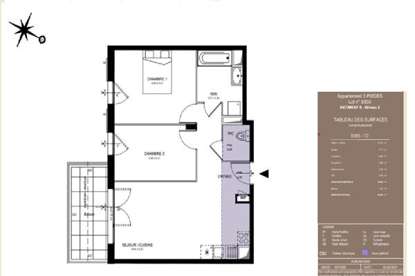 A VENDRE Appartement de type 3 avec balcon sur AVRILLE