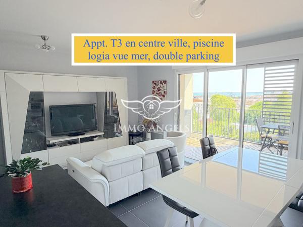 Appt. 3 pièces état neuf, PMR vue mer