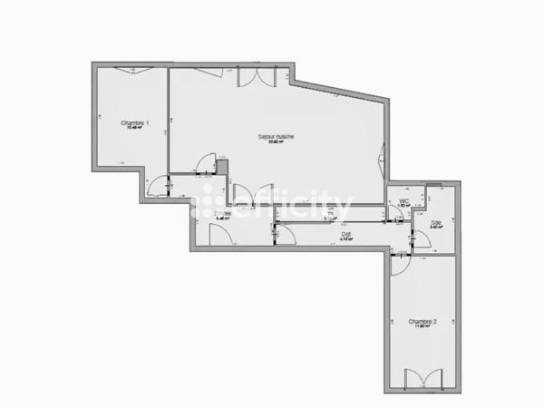 Appartement 3 pièces - 75 m²