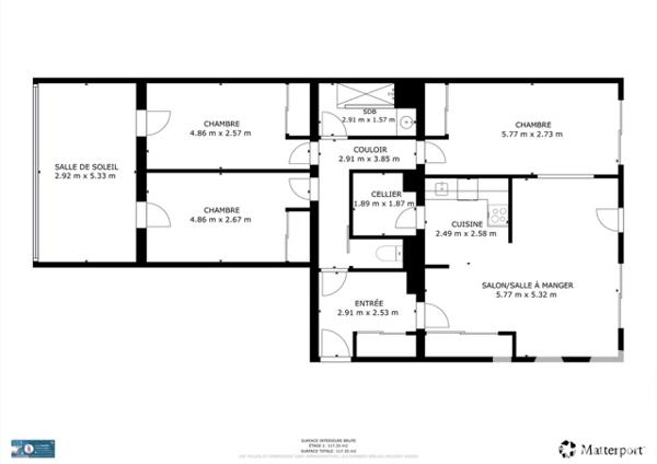 Appartement à vendre 4 pièces 87,65 m² Jurançon