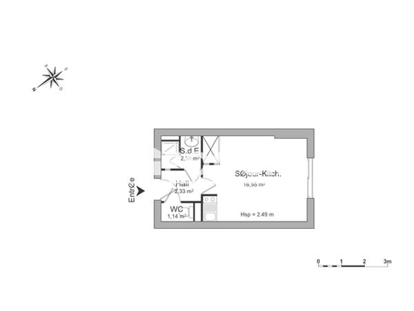 Location Studio meublé 22.32 m² - 1 RUE CHANTEMERLE Poitiers 86000